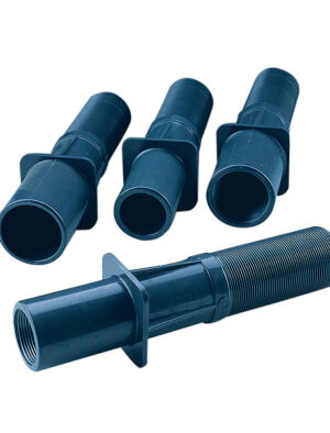 Zidni prolazni element 2" UN izrađen od sivog PVC-a, L= 300 mm
